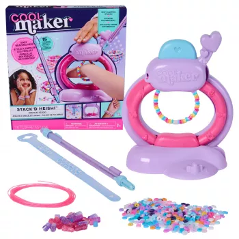 Rinkinys apyrankių gamybai Spin Master Cool Maker Stack'd Heishi Bracelet Studio – heishi stiliaus apyrankių kūrimo rinkinys