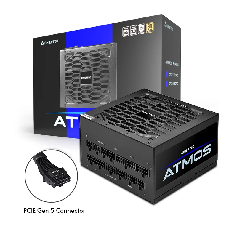 Chieftec Atmos maitinimo blokas 850 W 20+4 pin ATX ATX Juodas