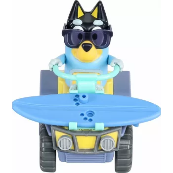 Moose Toys Bluey S9 Figūrėlė ir transporto priemonė Paplūdimio keturratis su Banditu
