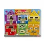 Melissa & Doug MDT MSK Latches Board Display GML – medinė lavinamoji lenta su skląsčiais, 3 m., įvairiaspalvė