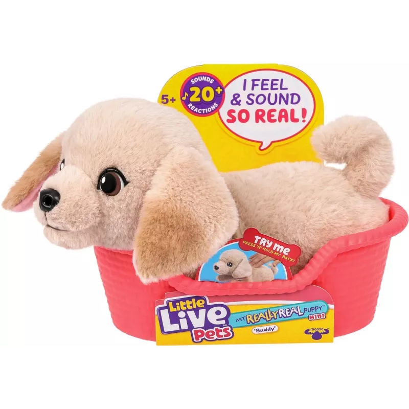 Moose Toys Little Live Pets My Really Real Puppy Mini's – Golden Retriever Buddy interaktyvus šuniukas