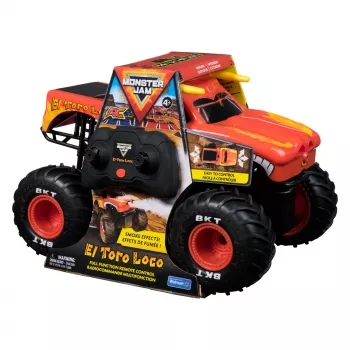 Monster Jam El Toro Loco RC Monster Truck su dūmų efektu, 1:15 skalė, žaislas vaikams nuo 3 metų