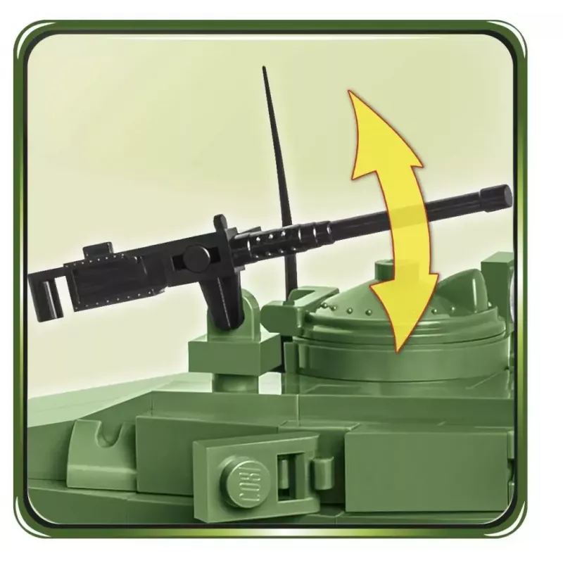 Konstrukciniai blokeliai tankas Cobi M24 Chaffee 1:35 mastelio modelis, Cobi-2543