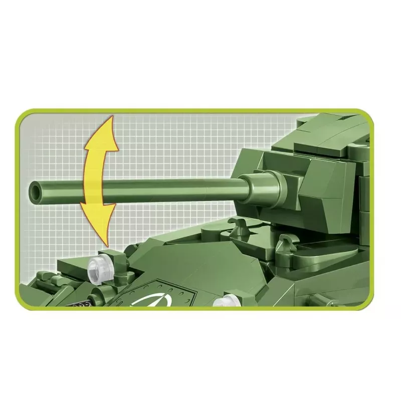 Konstrukciniai blokeliai tankas Cobi M24 Chaffee 1:35 mastelio modelis, Cobi-2543