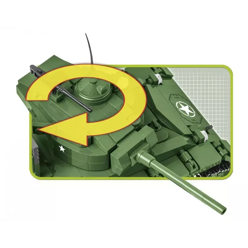 Konstrukciniai blokeliai tankas Cobi M24 Chaffee 1:35 mastelio modelis, Cobi-2543