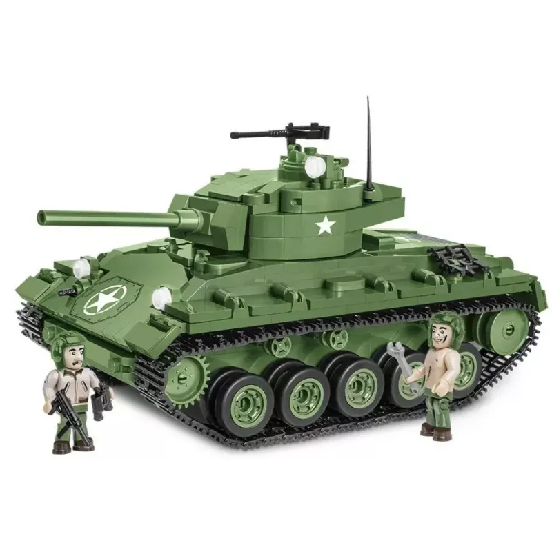Konstrukciniai blokeliai tankas Cobi M24 Chaffee 1:35 mastelio modelis, Cobi-2543