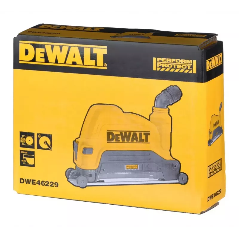 DeWALT DWE46229-XJ apsauginis skydas 230 mm kampiniams šlifuokliams, AirLock dulkių šalinimas