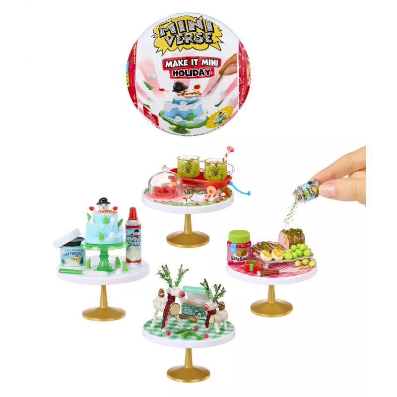 Miniverse Make It Mini Holiday – Kalėdinis kūrybinis rinkinys, 8 m., Įvairiaspalvis, Plastikas