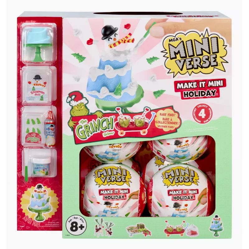 Miniverse Make It Mini Holiday – Kalėdinis kūrybinis rinkinys, 8 m., Įvairiaspalvis, Plastikas