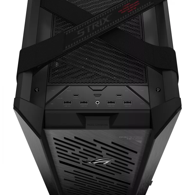 Korpusas ASUS ROG Strix Helios II Midi Tower — ATX/Midi Tower, grūdintas stiklas, 420 mm GPU, 3x140 mm priekiniai ventiliatoriai, USB-C