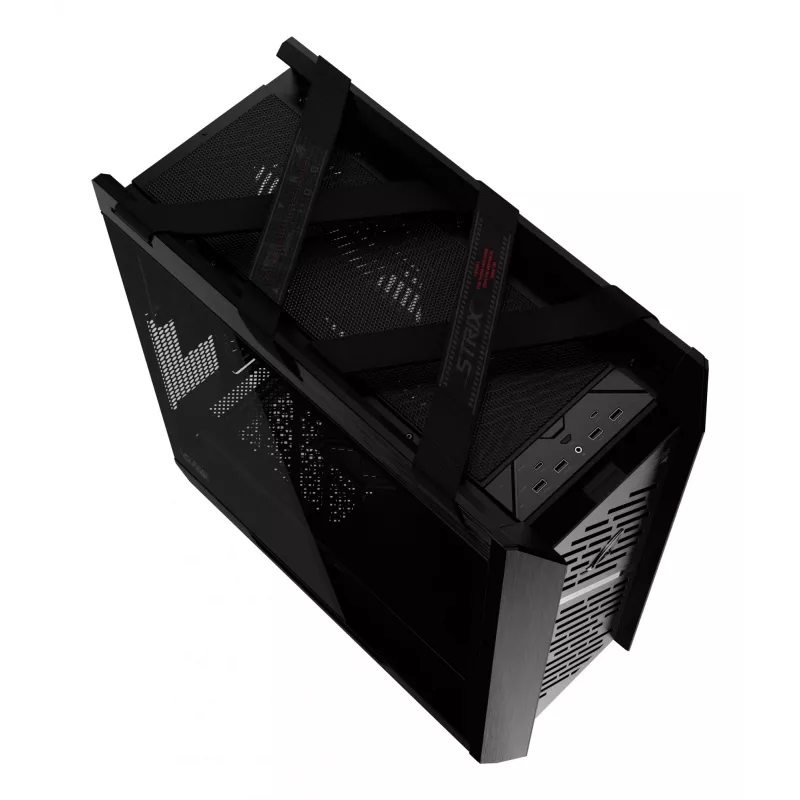 Korpusas ASUS ROG Strix Helios II Midi Tower — ATX/Midi Tower, grūdintas stiklas, 420 mm GPU, 3x140 mm priekiniai ventiliatoriai, USB-C