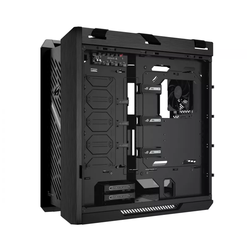 Korpusas ASUS ROG Strix Helios II Midi Tower — ATX/Midi Tower, grūdintas stiklas, 420 mm GPU, 3x140 mm priekiniai ventiliatoriai, USB-C
