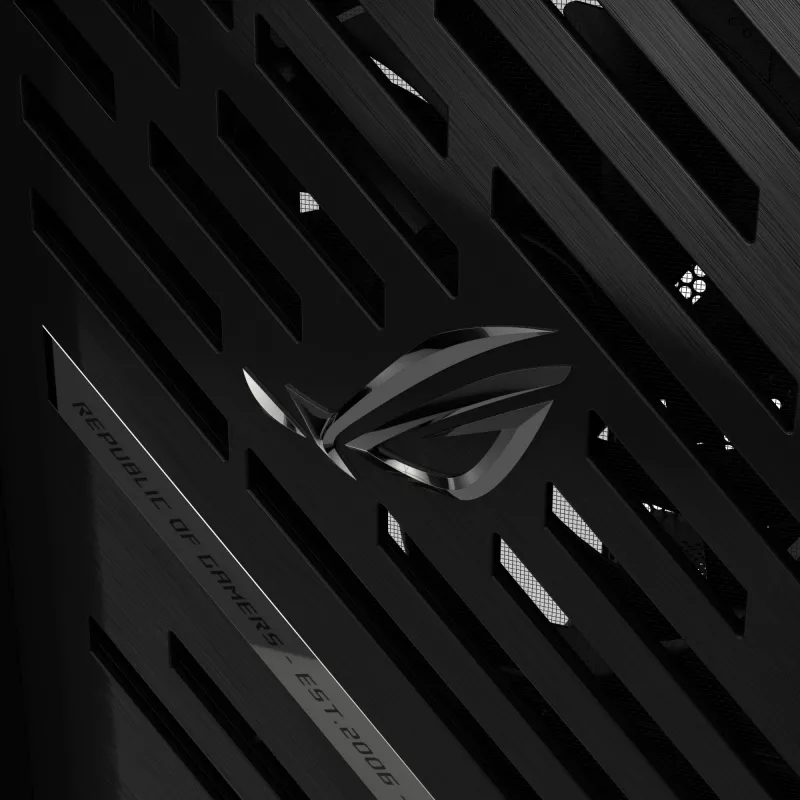 Korpusas ASUS ROG Strix Helios II Midi Tower — ATX/Midi Tower, grūdintas stiklas, 420 mm GPU, 3x140 mm priekiniai ventiliatoriai, USB-C