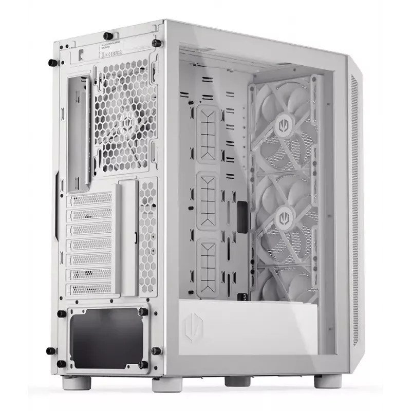 Korpusas ENDORFY ARX 500 ARGB White Midi Tower, grūdintas stiklas, ATX/Micro-ATX/Mini-ITX, 3x140mm + 1x140mm, 1×3.5 inch + 6×2.5 inch