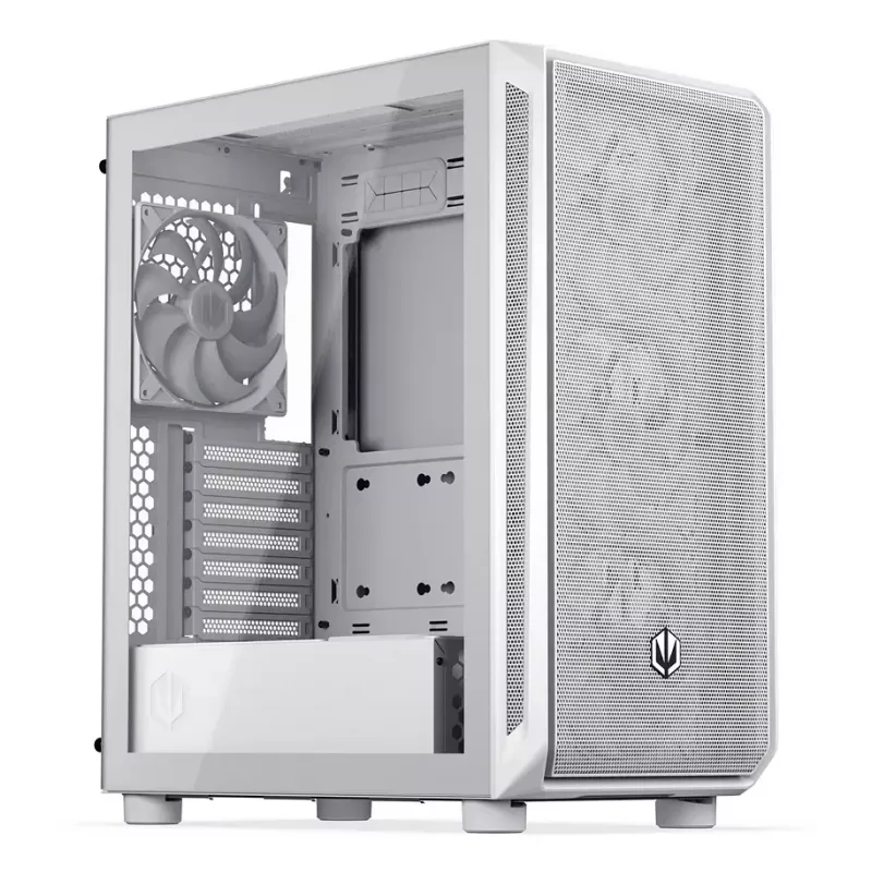 Korpusas ENDORFY ARX 500 ARGB White Midi Tower, grūdintas stiklas, ATX/Micro-ATX/Mini-ITX, 3x140mm + 1x140mm, 1×3.5 inch + 6×2.5 inch
