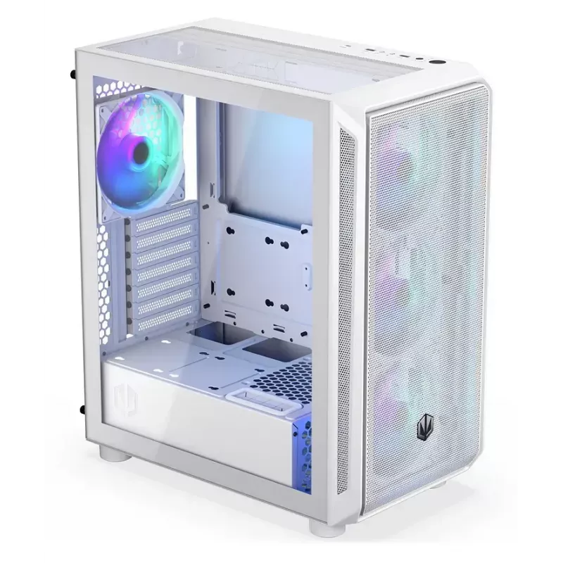 Korpusas ENDORFY ARX 500 ARGB White Midi Tower, grūdintas stiklas, ATX/Micro-ATX/Mini-ITX, 3x140mm + 1x140mm, 1×3.5 inch + 6×2.5 inch