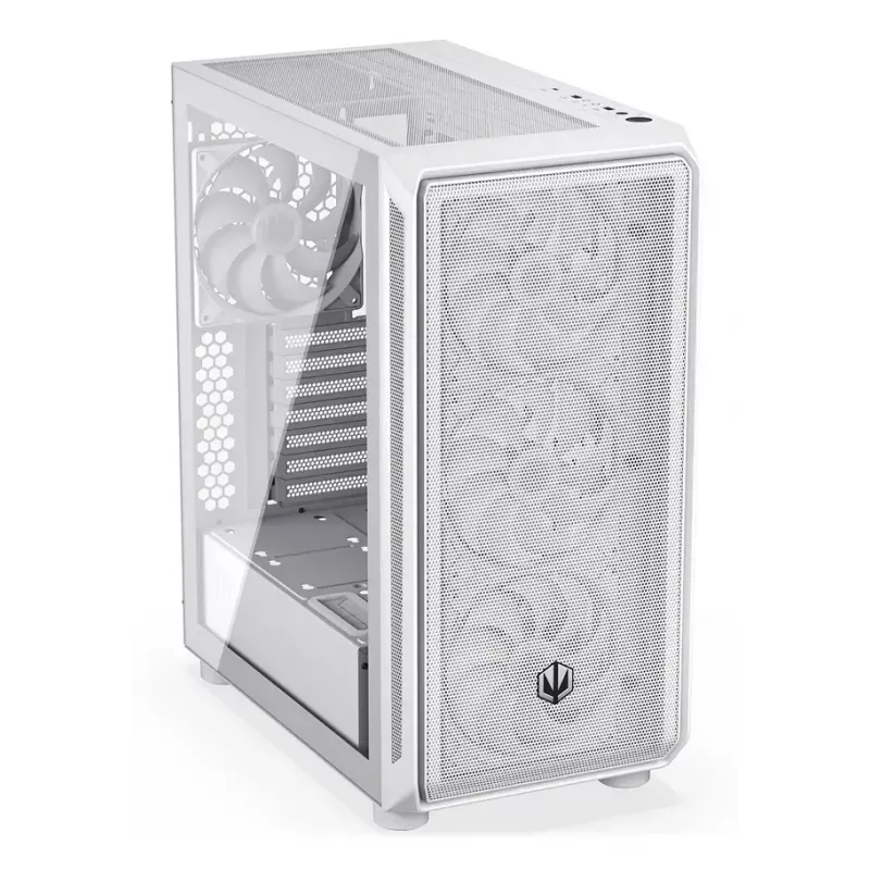 Korpusas ENDORFY ARX 500 ARGB White Midi Tower, grūdintas stiklas, ATX/Micro-ATX/Mini-ITX, 3x140mm + 1x140mm, 1×3.5 inch + 6×2.5 inch
