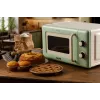 Ariete Vintage Line 3960 Retro mikrobangų krosnelė, 800 W, 20 l, 3 funkcijos, 5 gaminimo lygiai, laikmatis, žalia