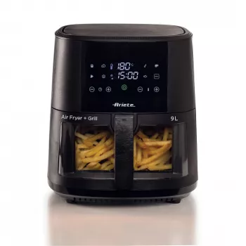 Ariete 4630 Oro gruzdintuvė 9L, 1300W, talpa 9L, gaminimo talpa 2.5kg, 8 išankstinių programų, temperatūra iki 200°, permatomas krepšelis, juoda