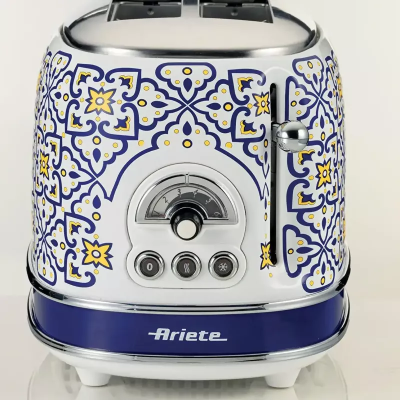 Ariete 155 Skrudintuvas Capri, 810W, 2 griežinėliai, 6 skrudinimo lygiai, trupinių padėklas, atšildymo funkcija, automatinis išstūmimas, be spaustukų