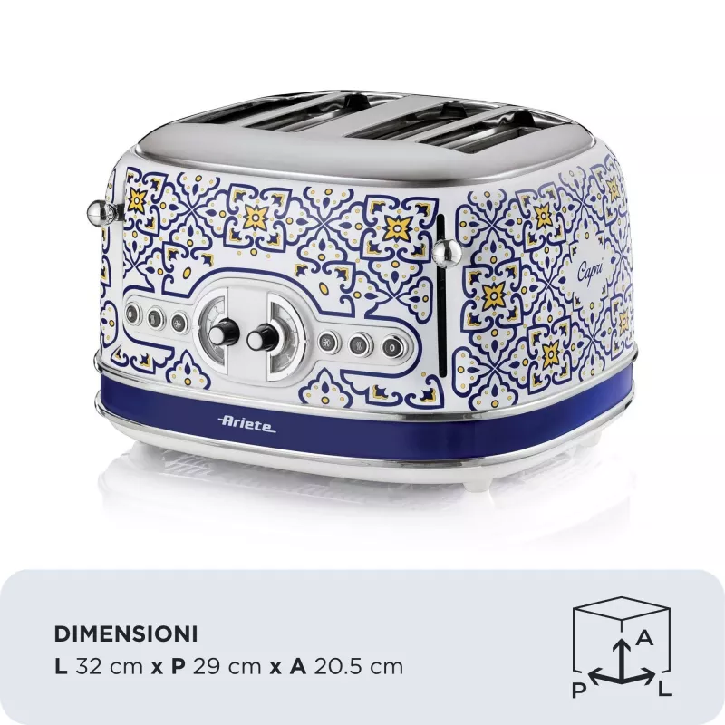 Skrudintuvas ARIETE Capri 4-iems riekeliams, 1630 W, baltas/margas