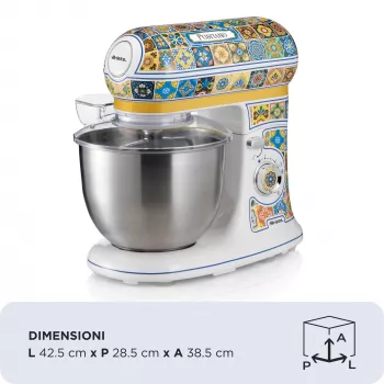 Ariete 1588/0P Positano planetarinis virtuvinis mikseris, 5,5 l, 2400 W, margaspalvis