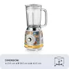 Ariete 583 Positano blenderis su 1,5 l stikliniu indu, 4 nerūdijančio plieno peiliukais, 4 greičiais + pulse, 1000 W