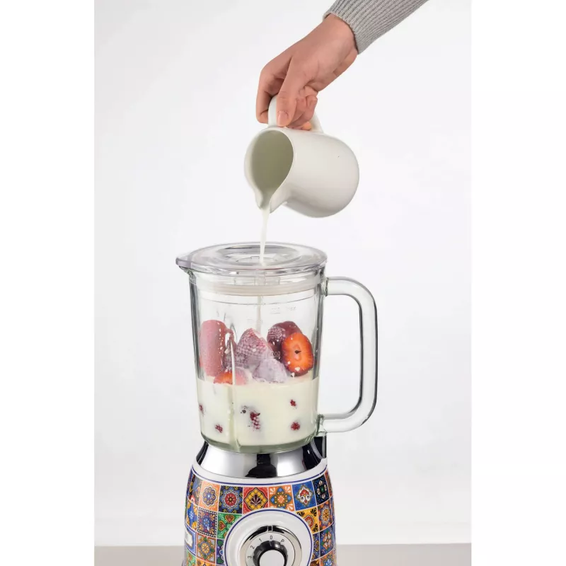 Ariete 583 Positano blenderis su 1,5 l stikliniu indu, 4 nerūdijančio plieno peiliukais, 4 greičiais + pulse, 1000 W