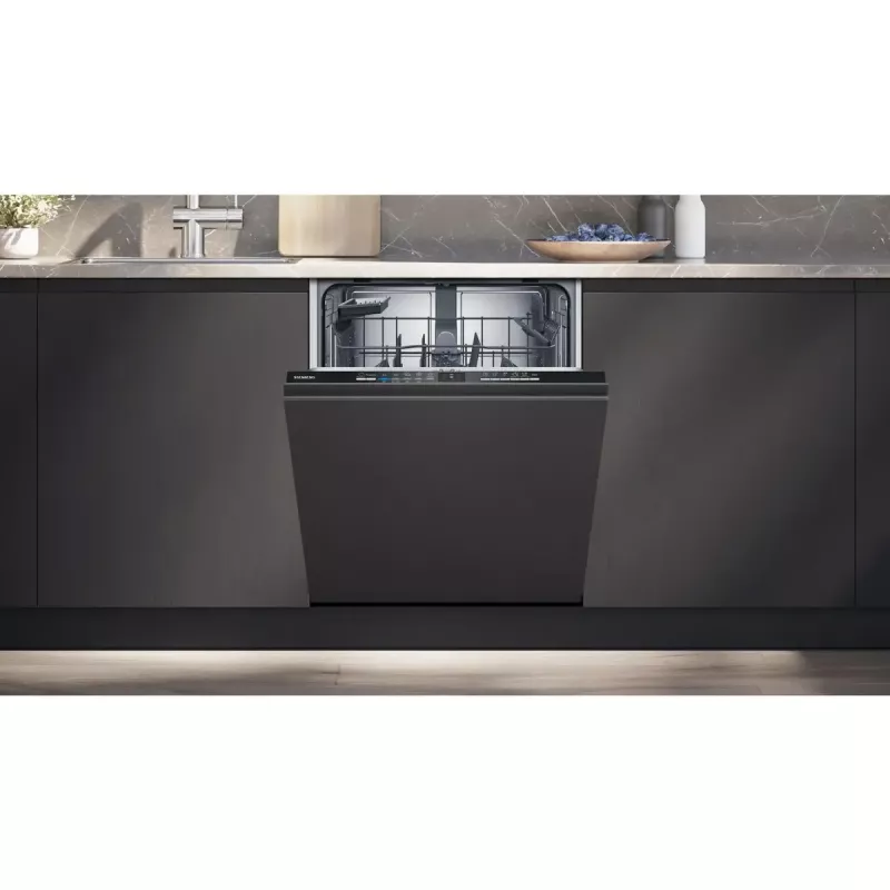 Indaplovė Siemens iQ100 SN61HX01TE visiškai įmontuojama, 13 komplektų, 46 dB, 9 L/ciklas, energijos klasė C