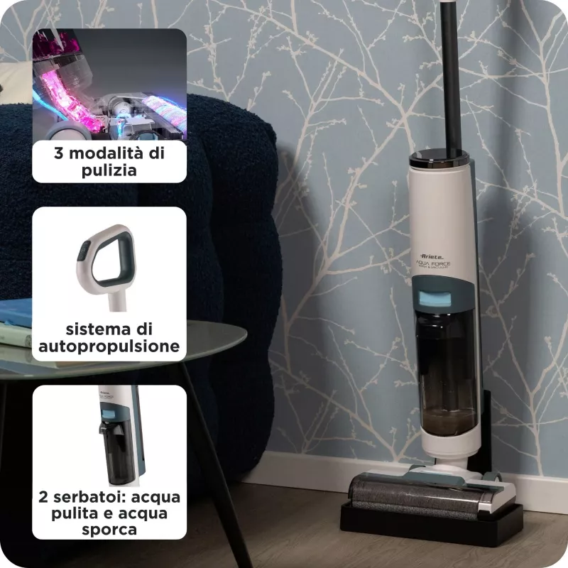 Ariete 2483 Aqua Force Wash & Vacuum, belaidis šlapio ir sauso valymo dulkių siurblys