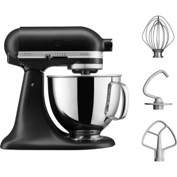 Virtuvinis kombainas KitchenAid 5KSM125EBM, 300 W, 4,8 L, juodas