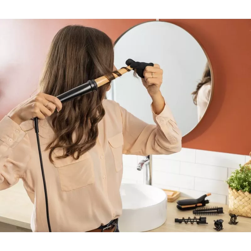 Rowenta Infinite Looks CF4231 Multistyler, šiltas juodas/bronzinis, 1,8 m