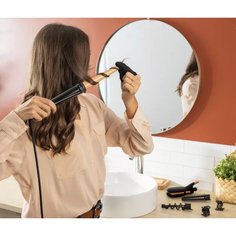 Rowenta Infinite Looks CF4231 Multistyler, šiltas juodas/bronzinis, 1,8 m