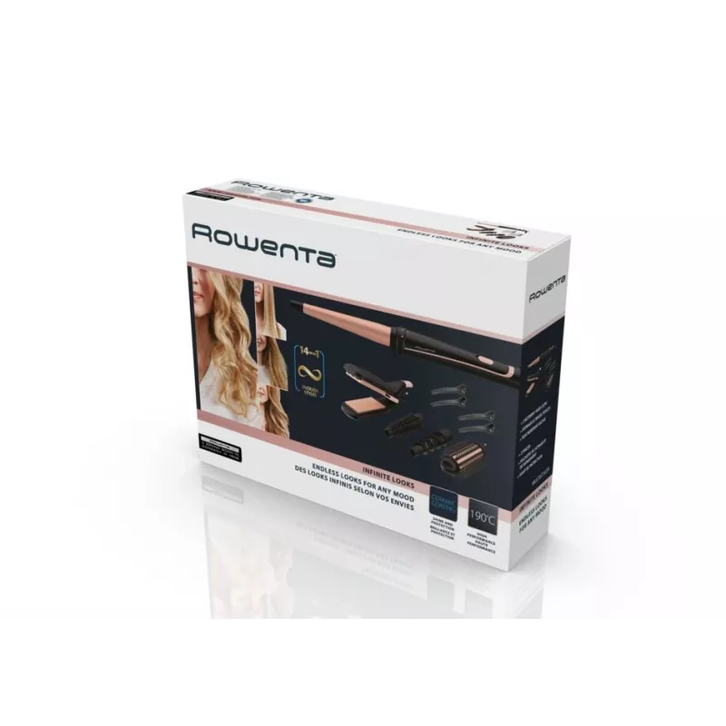 Rowenta Infinite Looks CF4231 Multistyler, šiltas juodas/bronzinis, 1,8 m