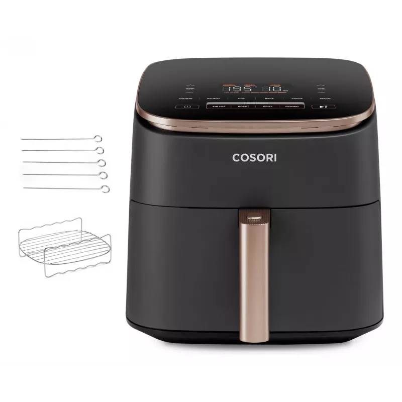 Cosori Turbo Blaze Chef Edition Single 6 L 1725 W Karšto oro gruzdintuvė Juoda, Rožinis auksas