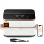 Cosori Dual Blaze Twinfry Chef Edition Dvigubas 10 L 2800 W Karšto oro gruzdintuvė Rožinis auksas, Balta