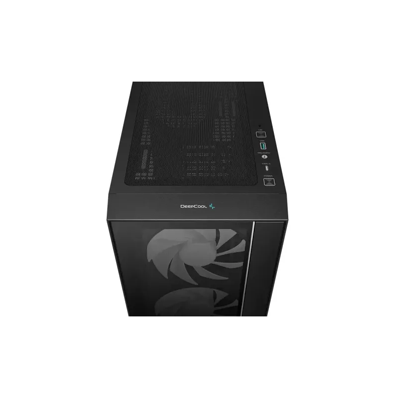 Korpusas DeepCool MATREXX55 V4 C Midi Tower Black — grūdintas stiklas, ATX/microATX, USB-C, max GPU 370 mm