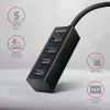 Axagon HUE-M1C 4x USB 3.2 Gen 1 MINI USB centras, metalinis, 20 cm USB-C laidas