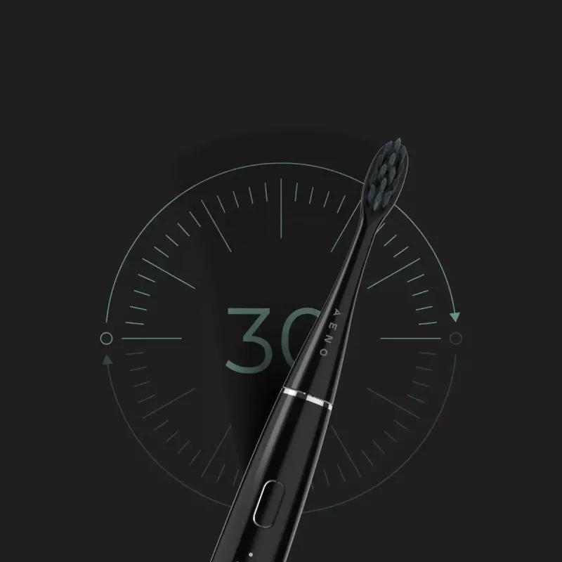 Sonicinis dantų šepetėlis AENO DB2S Juodas 4 režimai 46000 aps/min