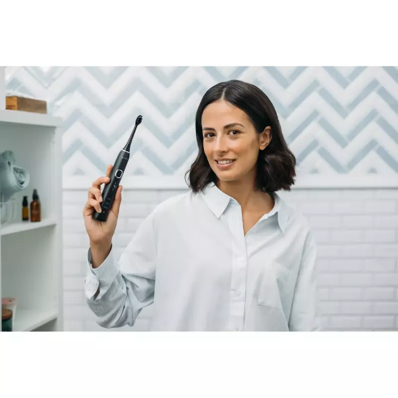 Sonicinis dantų šepetėlis AENO DB2S Juodas 4 režimai 46000 aps/min