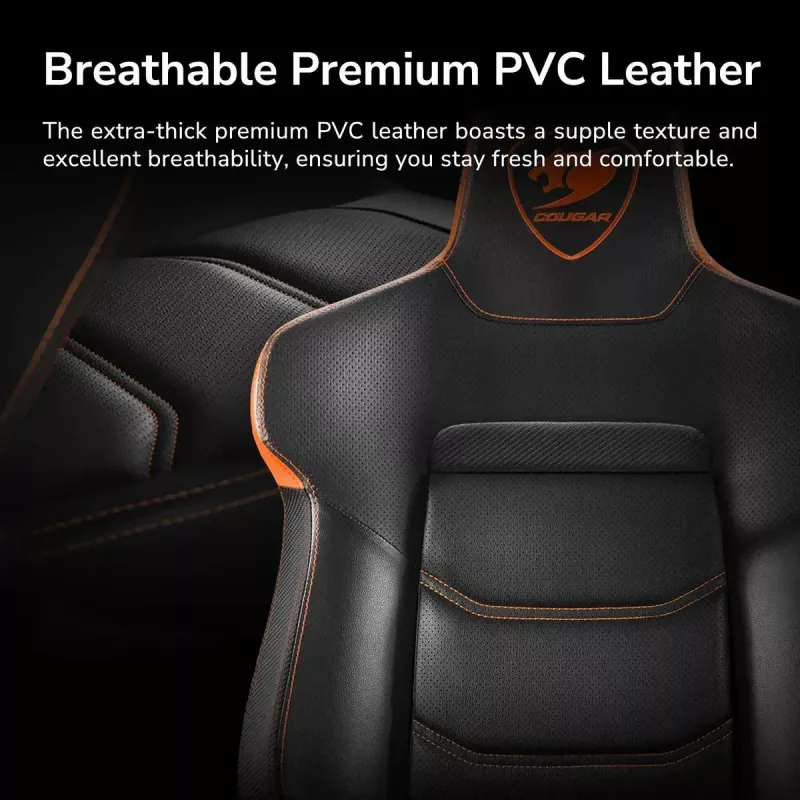 COUGAR Armor Evo CGR-EVO Universali žaidimų kėdė, paminkštinta sėdynė, juoda, oranžinė