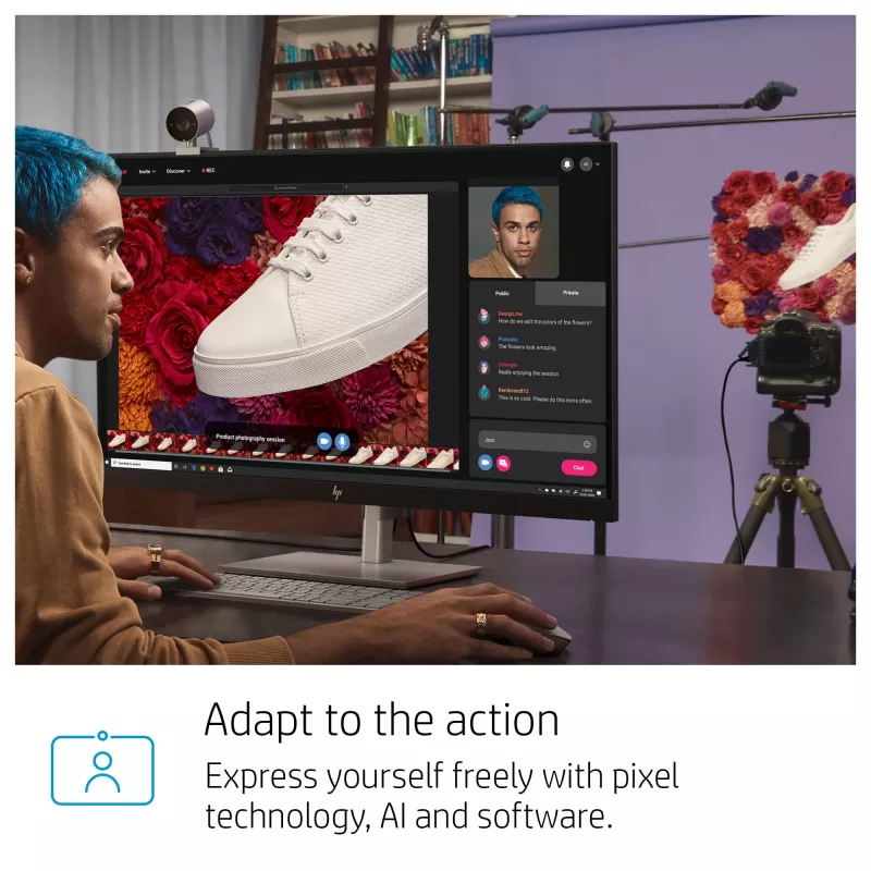 HP 950 4K internetinė kamera, 3840 x 2160 pikselių, Full HD, 30 fps, automatinis fokusavimas, automatinis šviesos reguliavimas