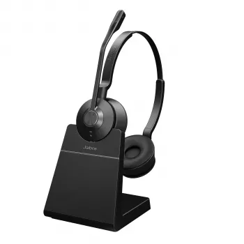 Jabra Engage 55 - USB-C UC Stereo stotelė, EMEA/APAC, belaidė, biurui/skambučių centrui, 83 g, ausinės, juoda, titano