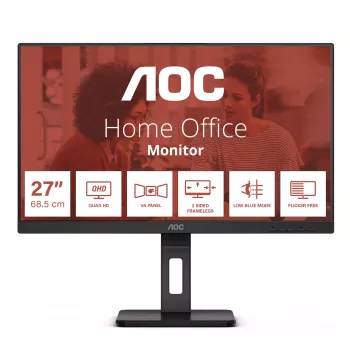 Monitorius AOC Q27E3UMF 68,6 cm (27 colių) 2560 x 1440 pikselių Quad HD juodas