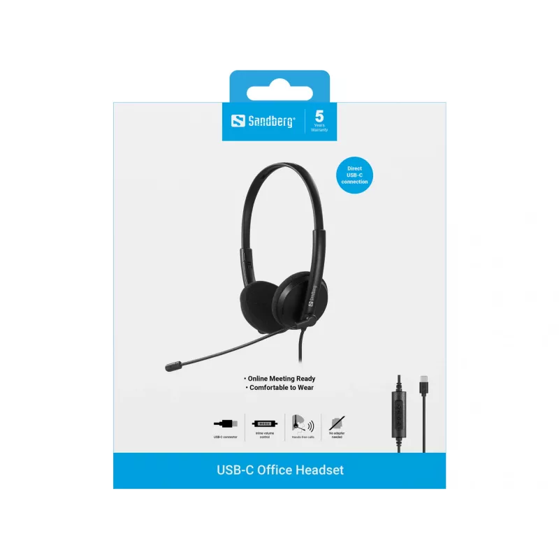 Sandberg USB-C Office Headset ausinės