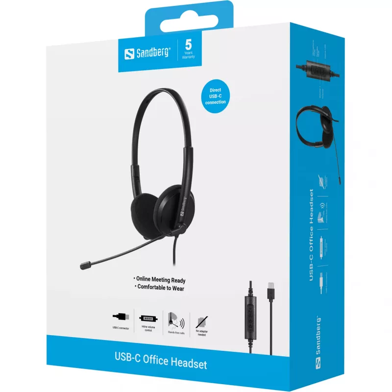 Sandberg USB-C Office Headset ausinės