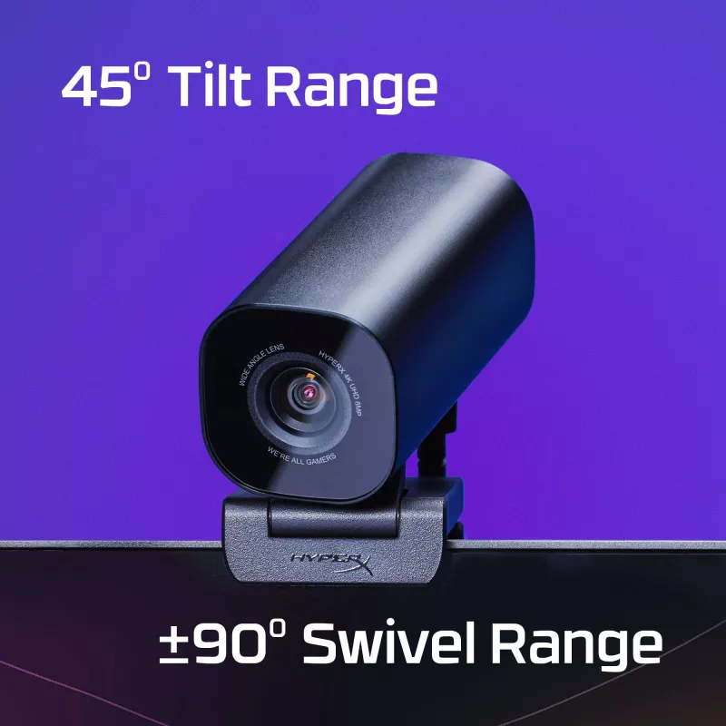 HyperX Vision S Webcam, juoda, 4K, 8 MP, Sony Starvis IMX415, USB, magnetinis privatumo dangtelis