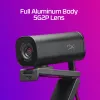 HyperX Vision S Webcam, juoda, 4K, 8 MP, Sony Starvis IMX415, USB, magnetinis privatumo dangtelis