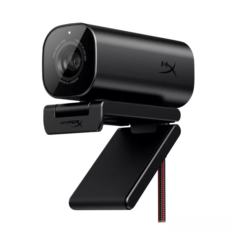 HyperX Vision S Webcam, juoda, 4K, 8 MP, Sony Starvis IMX415, USB, magnetinis privatumo dangtelis