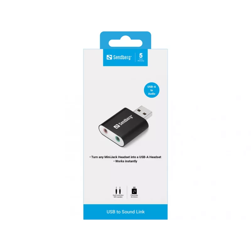 USB garsinė kortelė Sandberg USB to Sound Link